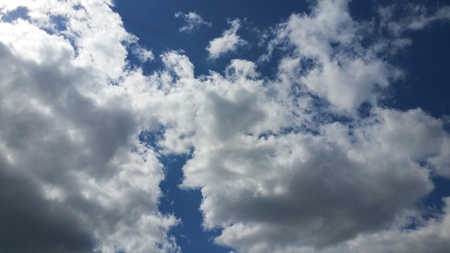 beautiful blue sky with clouds background. Sky with clouds weather nature cloud blueの写真素材