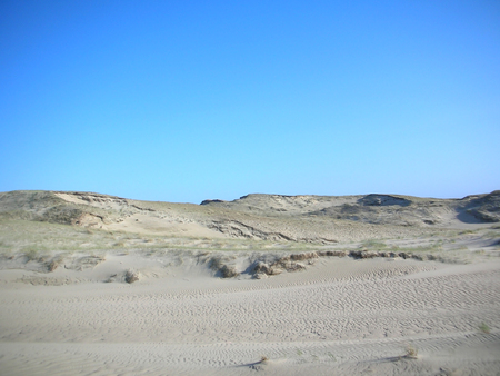 Grey dunes in the fall time. Curonian Spit, Lithuania.の写真素材
