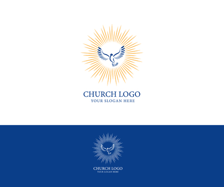 Church logo design illustration.のイラスト素材