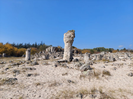 Pobiti kamani - phenomenon rock formations in Bulgaria near Varna, Eastern Europeの写真素材