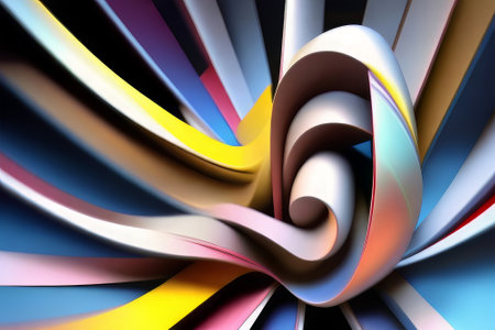 Abstract 3d rendering of colorful spheres in blue and pink colors.の素材