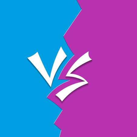 Concept design versus lettersのイラスト素材
