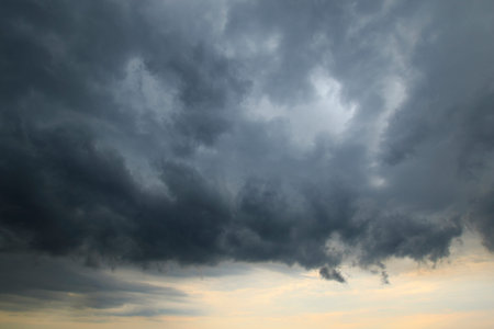 Heavy dark strom sky background