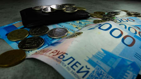 Russian currency rublesの写真素材