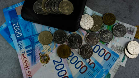 Russian currency rublesの写真素材