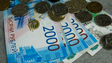Russian currency rublesの写真素材