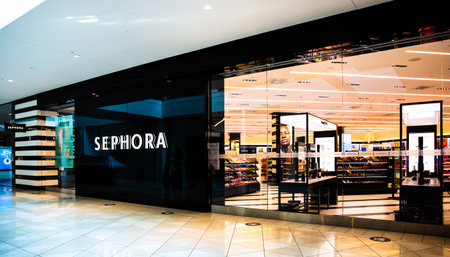 Santa Clara, CA, USA - January 14, 2021: Sephora fashion luxury designer cosmetics and fragrance...