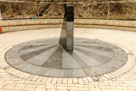 Sundial in marble.