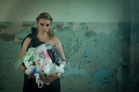 Experiencing the planet. Experiences for the environment. Excessive production.の写真素材