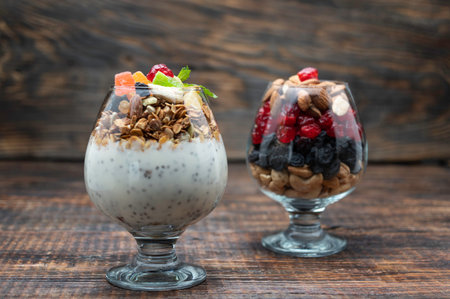 Two glasses with a cocktail. Glasses with a delicious cocktail. Beautiful photo of glasses.の写真素材