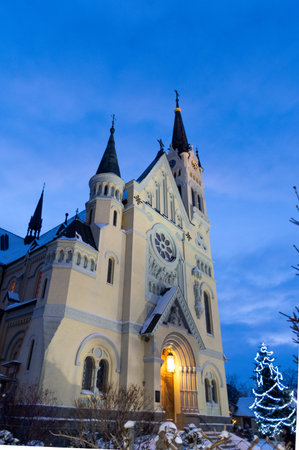 Greek Catholic Church in Fastov, Ukraine. Vertical frame.