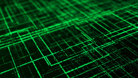 computer technology background. digital data flow. network connection structure. Big data...