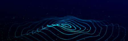 3D digital wave. technology waves. Flow digital structure. Big data visualizations. network...