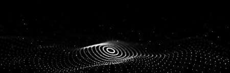 3D digital wave. technology waves. Flow digital structure. Big data visualizations. network connections.の写真素材