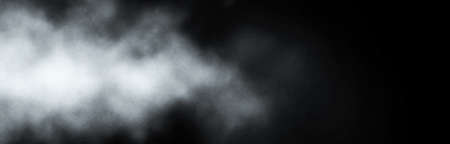 White smoke on black background. Dynamic abstract fog.の写真素材
