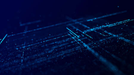 computer technology background. digital data flow. network connection structure. Big data visualization.の写真素材