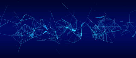 Global network connections with points and lines. Background with moving lines and dots.