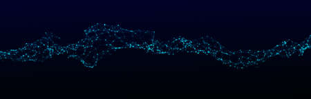 Molecular DNA structure. sound waves of particles. network connections structure. Big data...