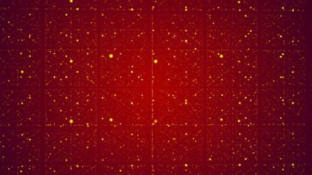 Abstract futuristic infinite flow of scientific data. Network structure of an array of points. outer...