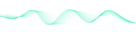 Abstract green black smooth wave on a white background. dynamic sound waves. design element.