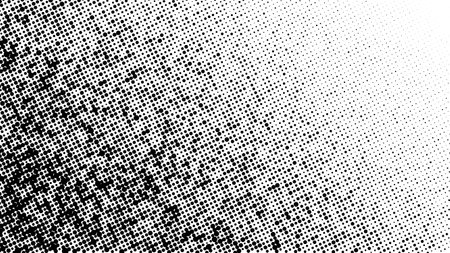 Gradient of halftone orange dots on a yellow background. pop art texture. comic background.のイラスト素材