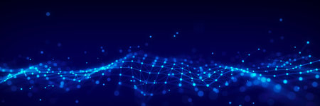 3d digital wave. technology waves. Flow digital structure. Cyber technology background. 3D...