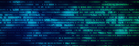 Digital background green and blue matrix. Coding or hacking concept. abstract data concept. 3d...