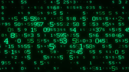 Digital background green matrix. Coding or hacking concept. abstract data concept. 3d rendering.