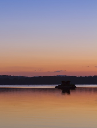 Loch of Skene Sunsetの写真素材