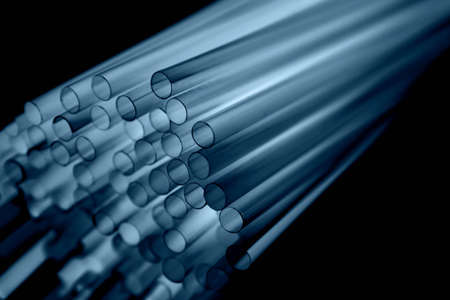 Single-tone pipes. Abstract made from shot of cocktail strawsの写真素材