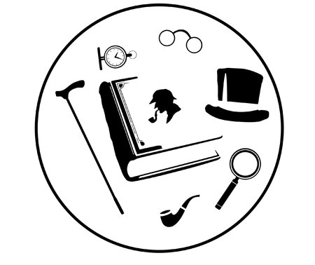 Illustration to the works of detectiveのイラスト素材