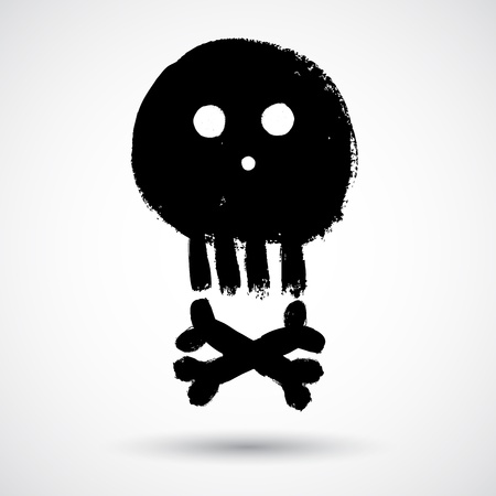 Cartoon doodle pirate skullのイラスト素材