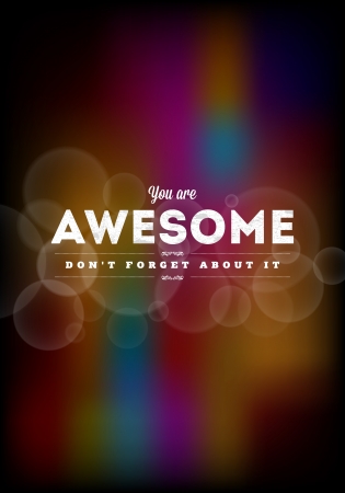 You are awesome typographyのイラスト素材