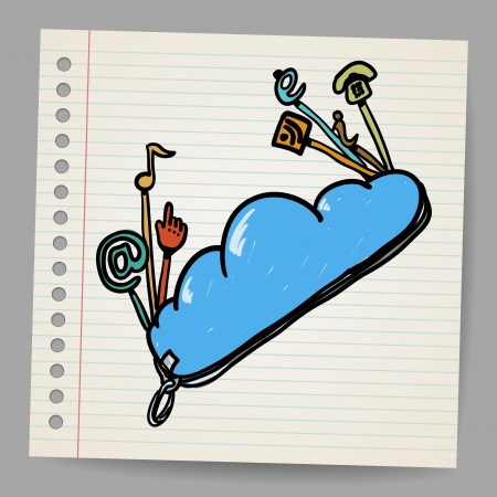 Cloud computing conceptのイラスト素材