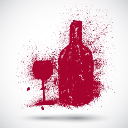 Wine drinking signのイラスト素材