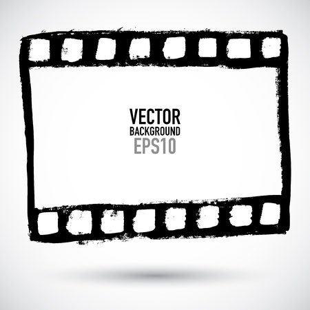 Grunge filmstrip, may be used as a background, design elementのイラスト素材