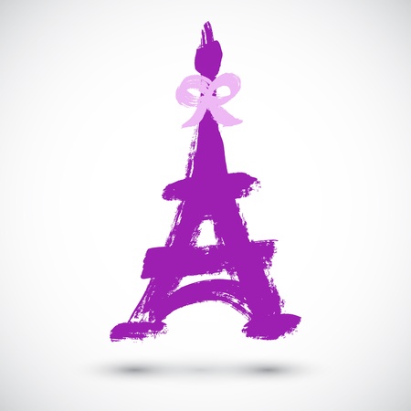 Abstract grunge Eiffel Tower symbolのイラスト素材