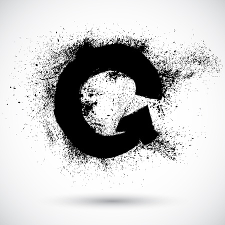 Arrow circle  Grunge styleのイラスト素材