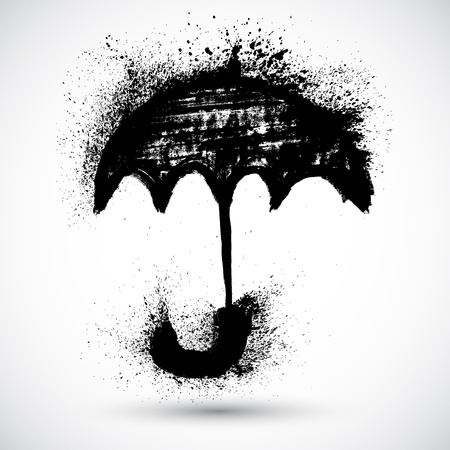 Umbrella  Vector grunge sketchのイラスト素材