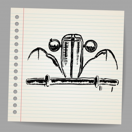 Scribble carのイラスト素材
