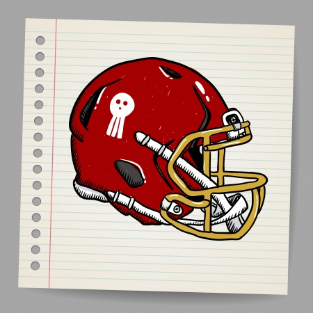 American football helmetのイラスト素材