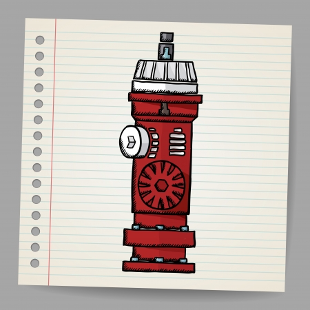Fire Hydrant  Doodle styleのイラスト素材