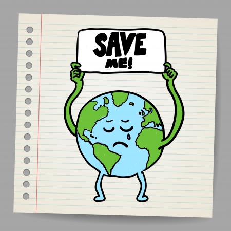 Save the earth design template のイラスト素材