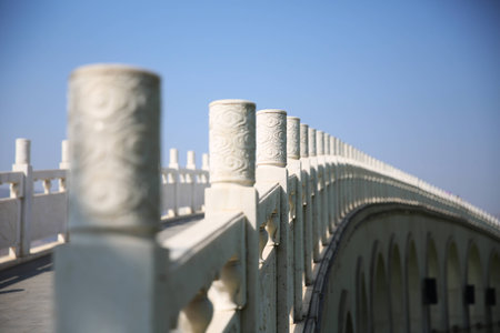 ancient chinese style handrail designの写真素材