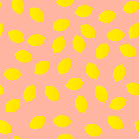 Seamless pattern with lemons. Vector illustration