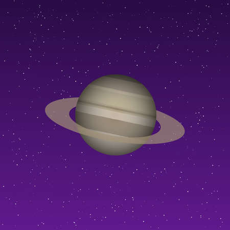 Colorful saturn planet icon. Vector illustrationのイラスト素材