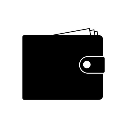 Wallet icon isolated on white backgroundのイラスト素材