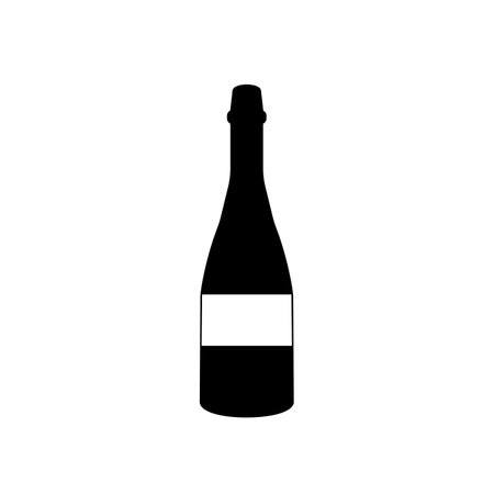Wine bottle icon isolated on white backgroundのイラスト素材