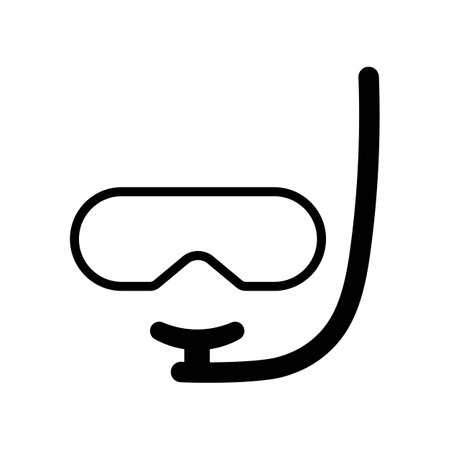 Diving mask icon isolated on white background. Vector illustrationのイラスト素材