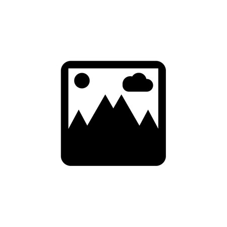 Photo icon isolated on white background. Vector illustration